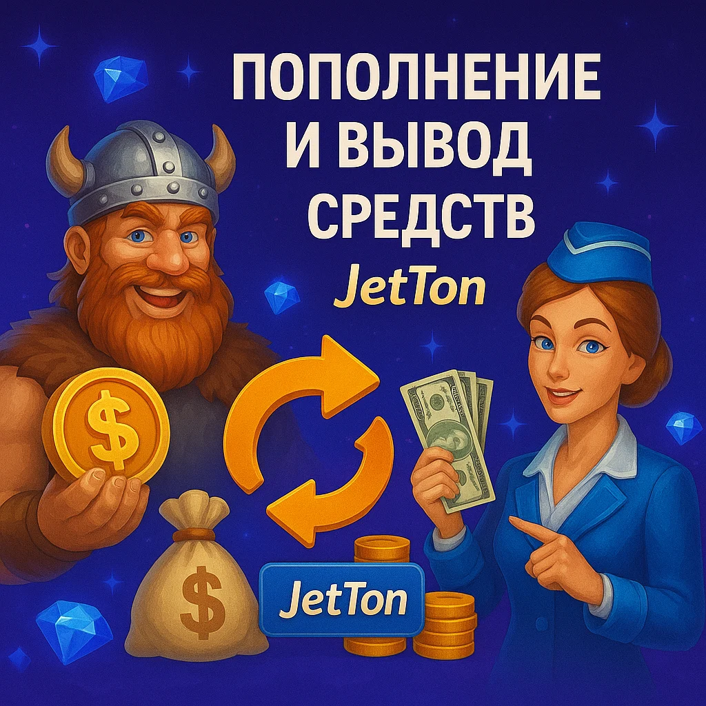 Пополнение и вывод средств в Джеттон Геймс казино